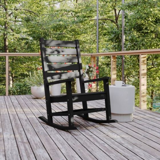 Classic Commercial Grade Outdoor All-Weather HDPE Rocking Chair in Gray