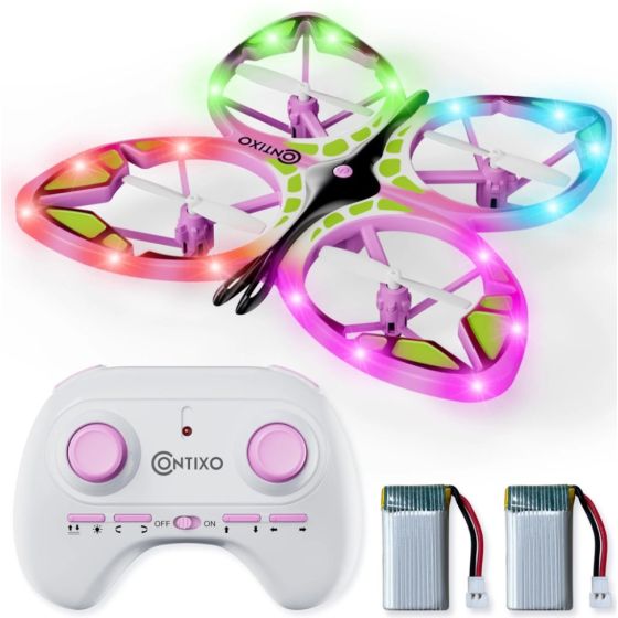 TD2 Butterfly Mini Drone with LED Light Effects-Pink