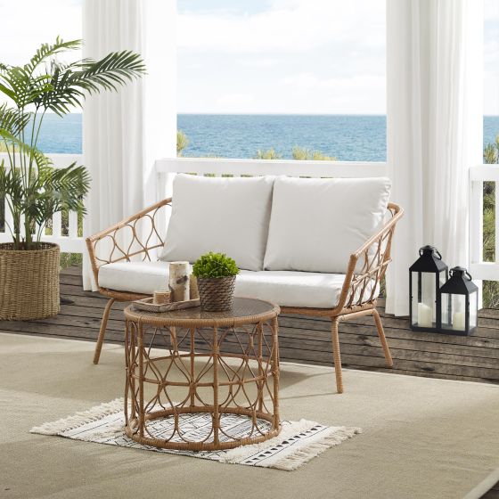Juniper 2Pc Outdoor Wicker Conversation Set
