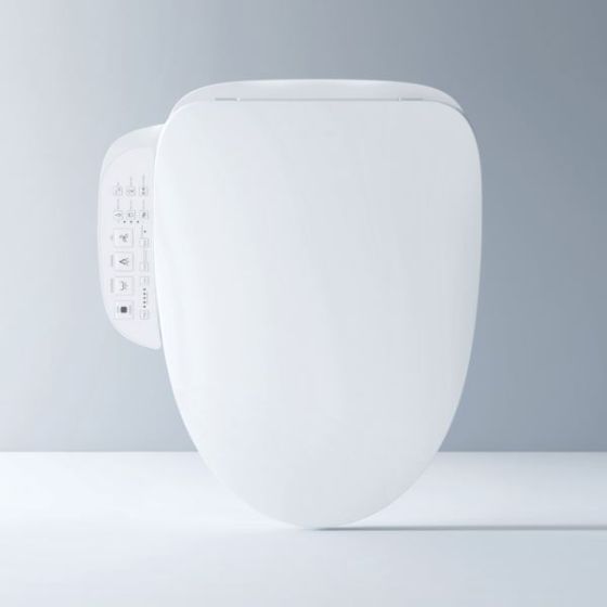 Warm Water Bidet Toilet Seat w/ Side Panel Control Panel
