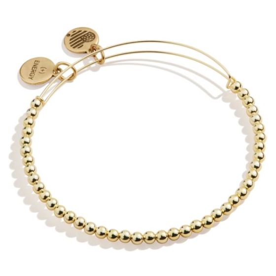 Dot Beaded Bangle - Shiny Gold