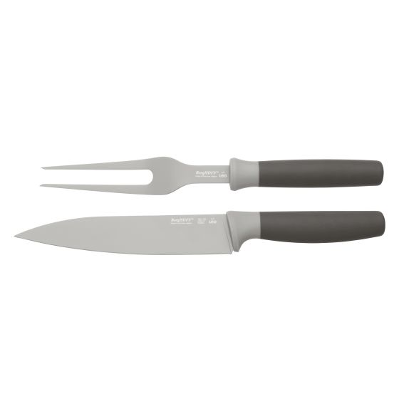 Leo 2pc Carving Set, Gray