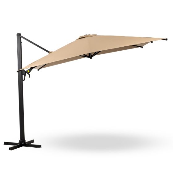 IF Collection -  10-Foot Square Offset Cantilever Patio Umbrella w/360 Rotation & Tilt - Khaki