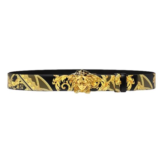 Versace La Medusa Baroque Reversible Calfskin Belt 80/32