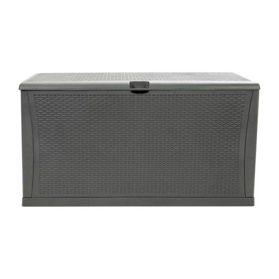 120 Gal Plastic Deck Box: Gray