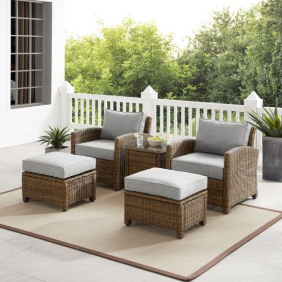 Bradenton 5Pc Wicker Outdoor Chair Set