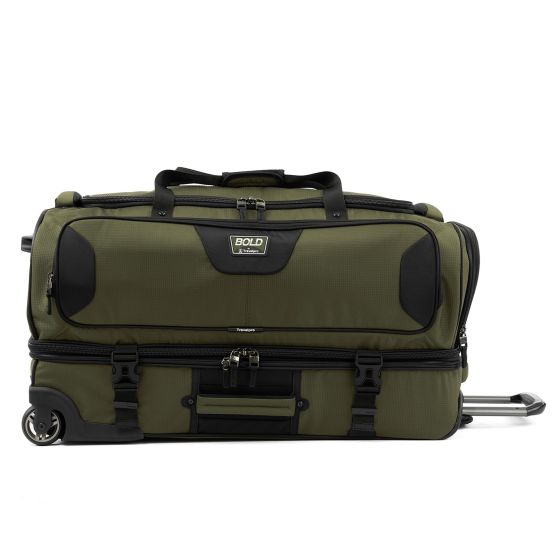 Bold 30-inch Large Check-In Drop-Bottom Rolling Duffel