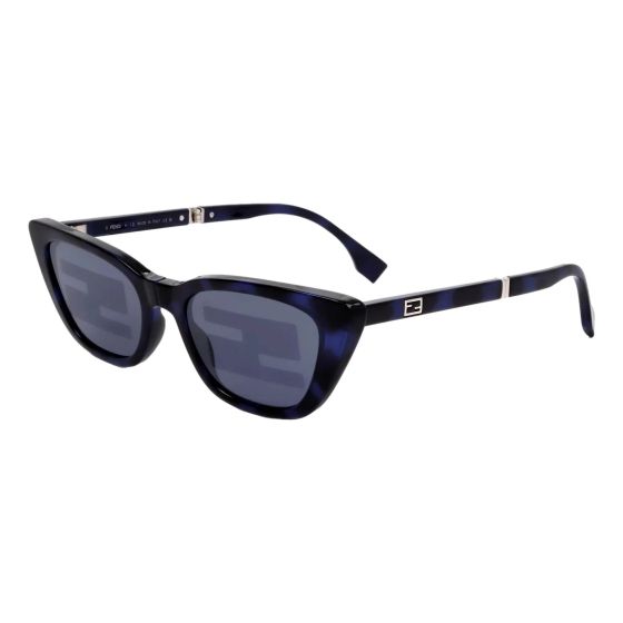 Fendi Women's Injected Touch of FF Blue Havana Sunglasses