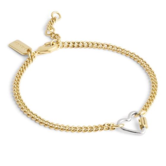 Signature Carabiner Heart Link Bracelet - Two Tone