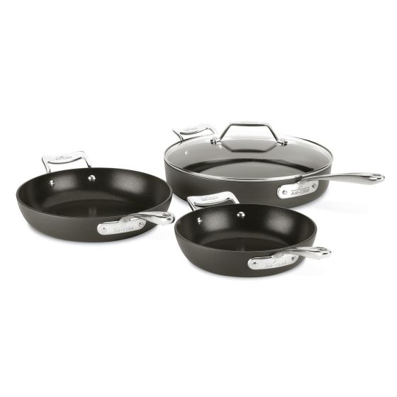 Essentials Non-Stick Hard Anodized  4-Piece Skillet Set
