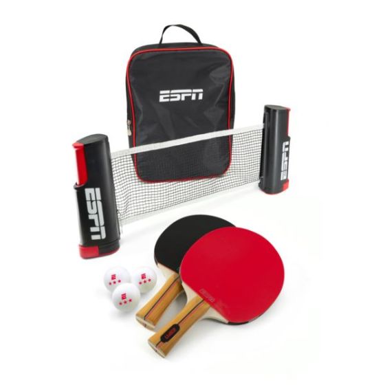 All-in-One Portable Ping Pong Set w/ Storage & Travel Case