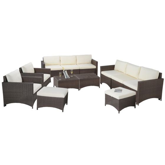 Studio Shine - 3 3-Seater Sofas, 2 Arm Chairs, 2 Ottoman & 2 Coffee Tables