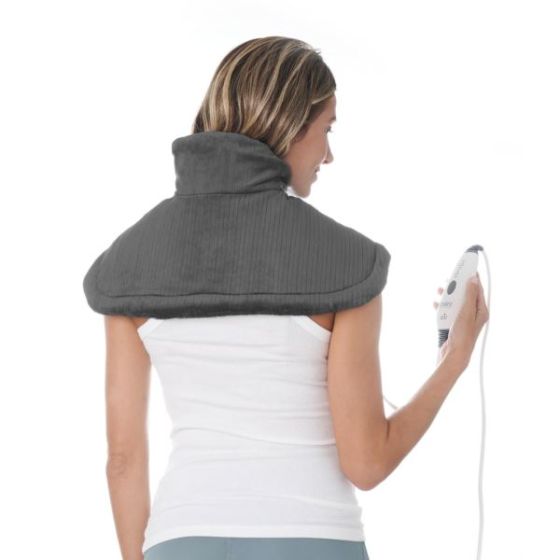 PureRelief Neck & Shoulder Heating Pad Gray
