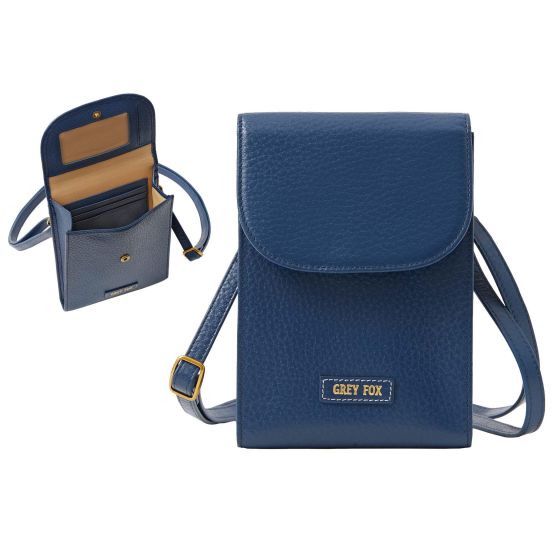 Mini Crossbody - Blue Leather