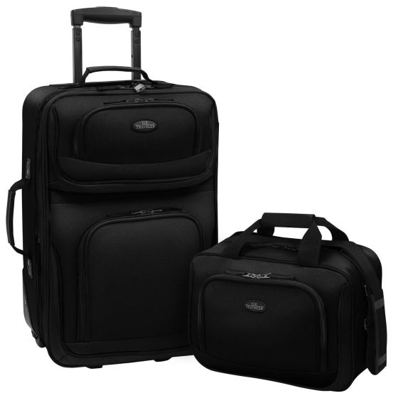 RIO 2-Piece Expandable Carry-On Luggage Set in Red