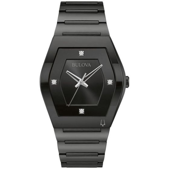 Men's Modern Gemini Black SS Bracelet Watch