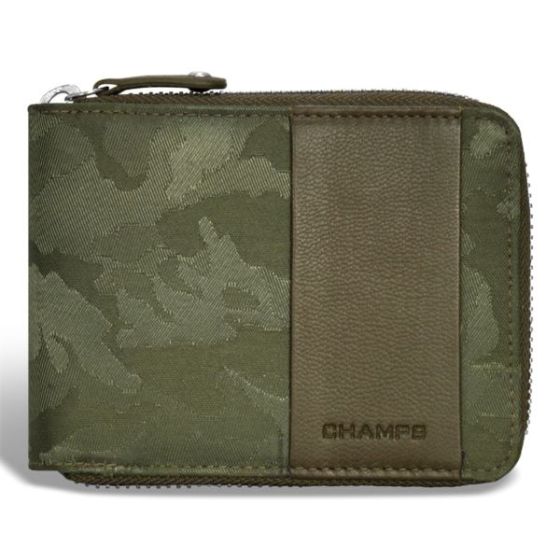 Camo Leather Zip Around Wallet Size 5