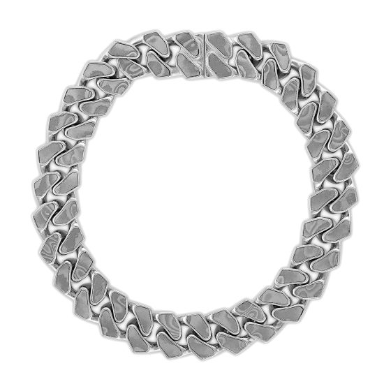 Marc Anthony's Sterling Silver 11mm Damascus Steel Curb Chain Bracelet, 8.5