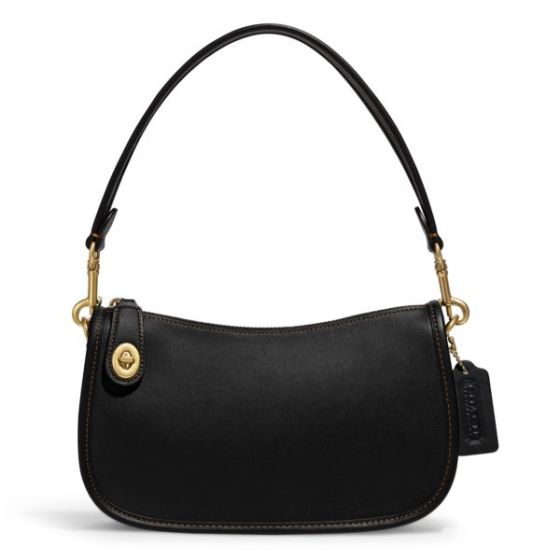 Glovetanned Leather Swinger - Black/Brass