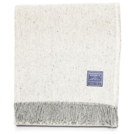 Faribault Mill Ashby Wool Throw - Natural