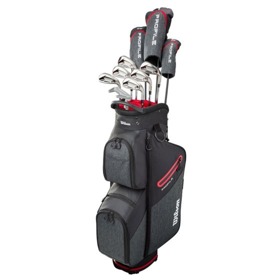 Wilson Senior Profile Complete Set With Cart Bag - Right Hand/Black/Red/Senior Flex