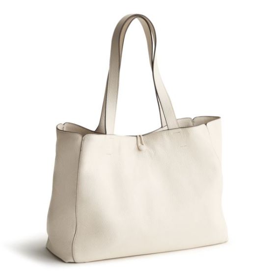 Hathaway Tote-Cottage Cream-Leather