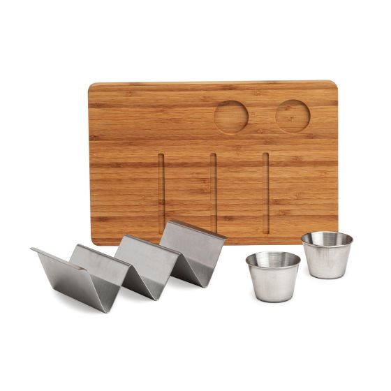 Kitchen Extras Bamboo Taco Board