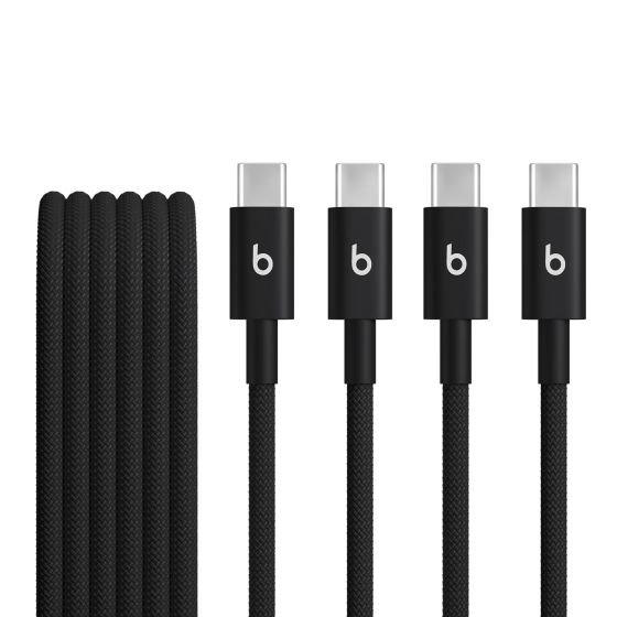 Beats USB-C to USB-C Woven Cable 2 Pack- Bolt Black