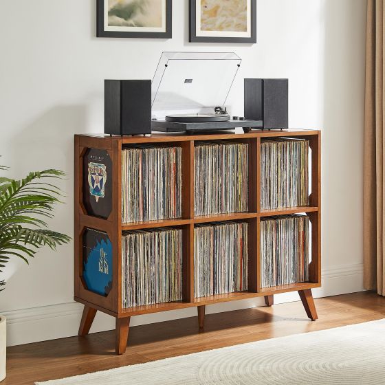 Asheville 6 Cube Record Player Stand Wth Vinyl Storage