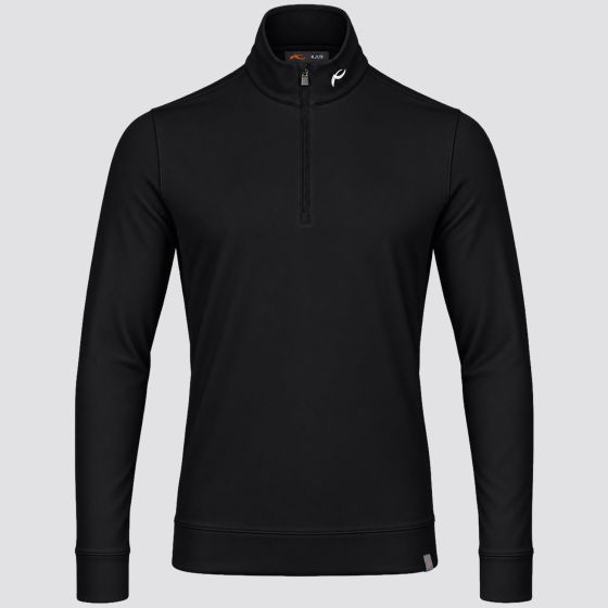 KJUS Men's Hollow Pima Half-Zip-Black-LG