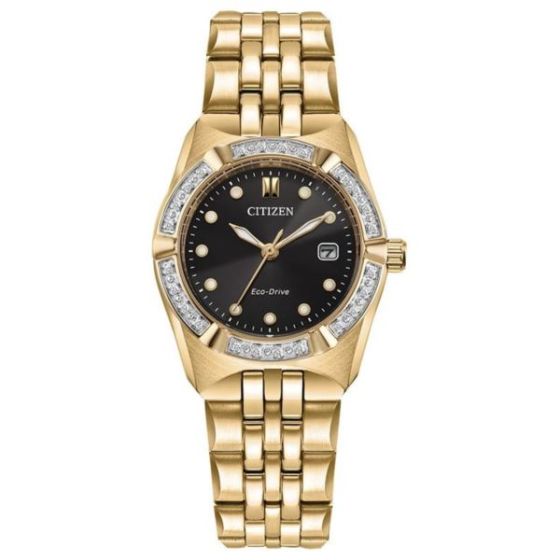 Ladies' Corso Black Dial Stainless Steel Bracelet Watch