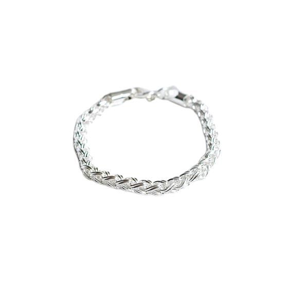 Silver Plated Twisted Rope Bracelet