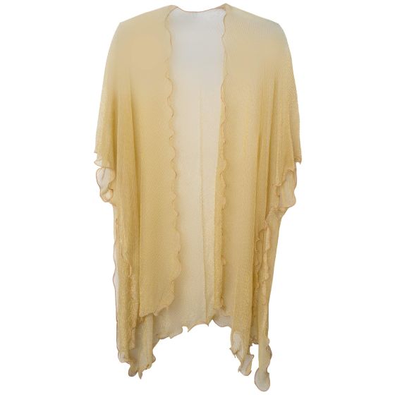 Pleated Kimono with Lattice Edge