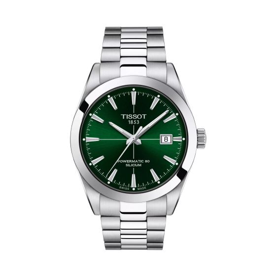 Men's Gentleman Powermatic 80 Silicium Automatic SS Watch Green Dial