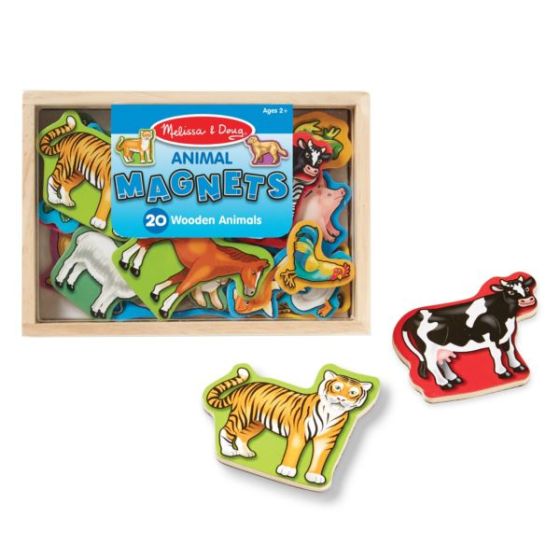20 Wooden Animal Magnets Ages 2-5 Years