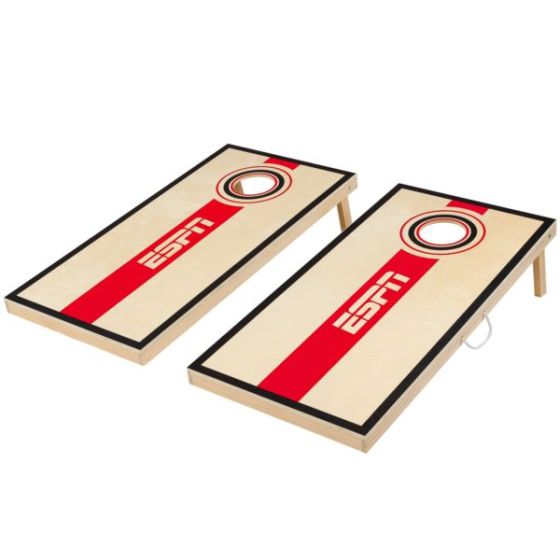 Premium 2ft x 4ft Solid Wood Cornhole Set w/ 8 Bags & Magnetic Scoreboard