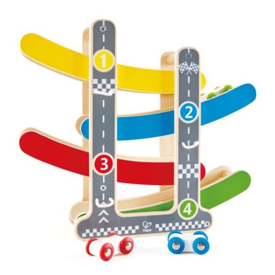 Fast Flip Kid's Wooden Racetrack Toy Ages 18+ Months