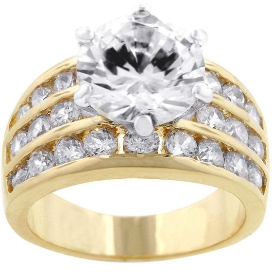 Classic Gold Triple Engagement Ring
