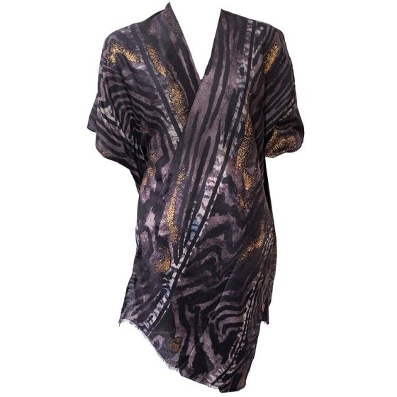 Kimono with Gold Foil