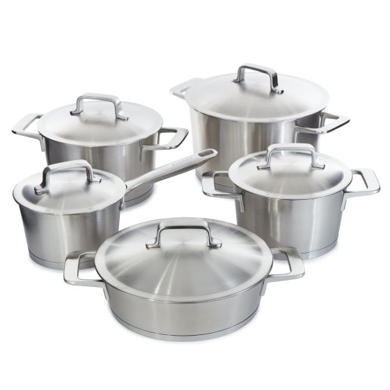 DiNA Meta 20pc Recycled SS Cookware Set, Pots