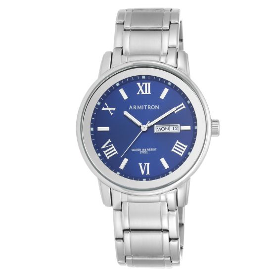 Men's Bracelet Watch - Silver/Blue