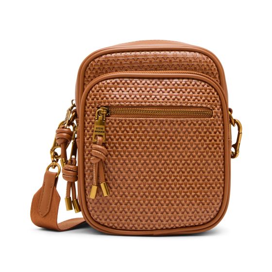 DAMIEN Embossed Phone Crossbody Bag - Ginger