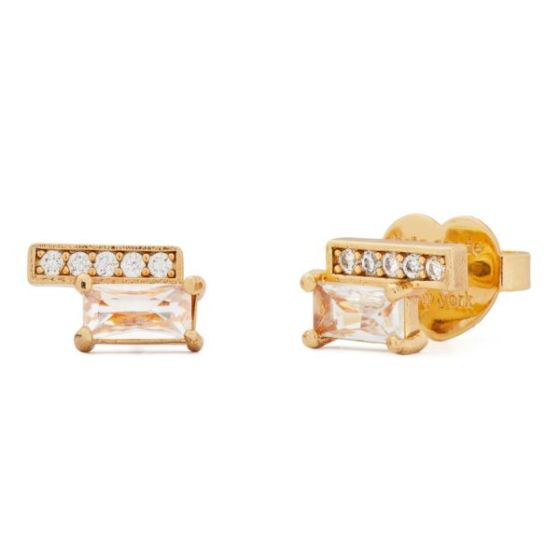 Precious Delights Delicate Studs - Clear/Gold