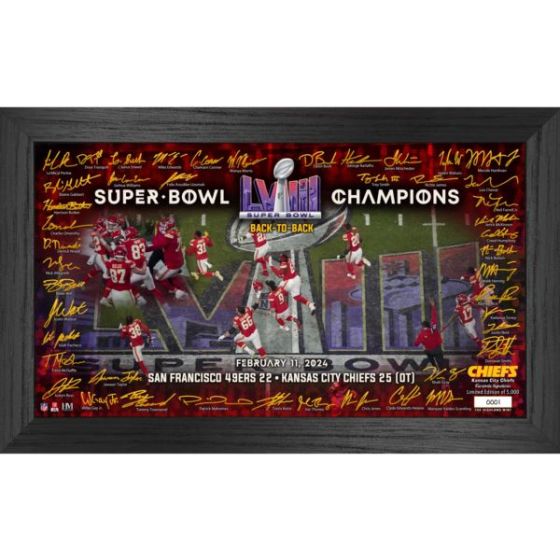 KC Chiefs Super Bowl LVIII Champions Gridiron Frame