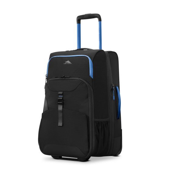 HI-LIFE Carry-On Wheeled Duffel (BLACK/BLUE)