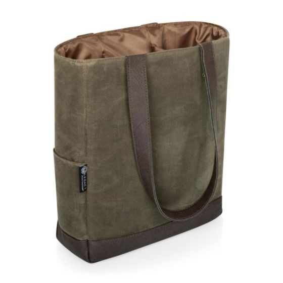 3 Bottle Wine Bag - Khaki Green with Beige Accents