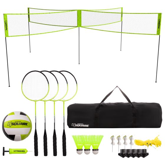 Triumph Sports - 4 Square Volleyball/Badminton Combo