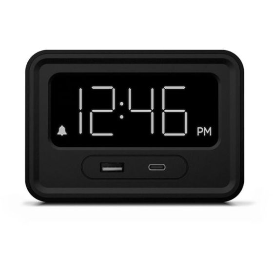 Station E Small Alarm clock one usb-c port and one  usb-a port