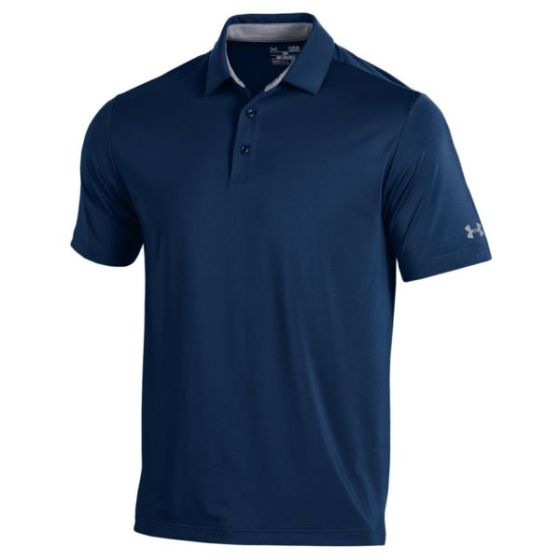 Under Armour Men's T2 Green Golf Polo - Midnight Navy/M