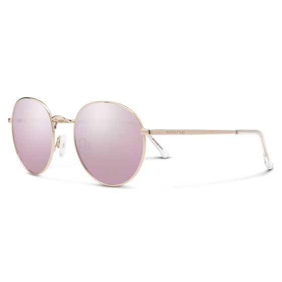 Suncloud Bridge City Polarized Sunglasses - Rose Gold/Pink Gold Mirror